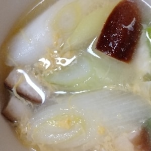 白菜と椎茸と長ネギを使って☆簡単中華たまごスープ